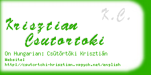 krisztian csutortoki business card